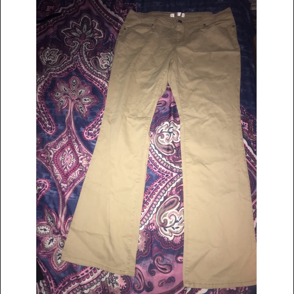 boot-cut khakis